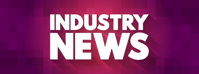 Industry News text quote, concept background