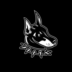 Doberman Flash Tattoo design for tshirt