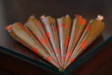 Closeup shot of traditional Indian henna tubes