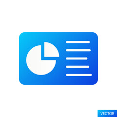 Financial analysis, Portfolio, Business report vector icon in flat style design for website design, app, UI, isolated on white background. Vector illustration.