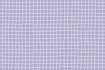 Hand drawn grid pattern background on a purple background with pastel colors. Vector illustration	