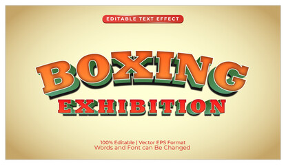 Boxing Text Effect Vector