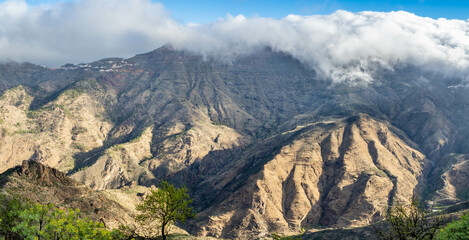 Views from Roque Bentayga, Grand Canary island, Spain.