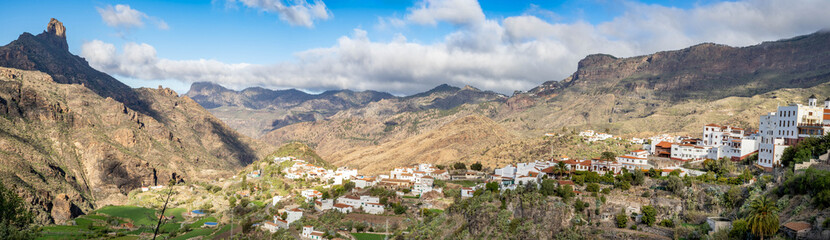 Fototapeta na wymiar Tejeda village from above Canary Islands, Spain