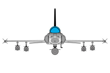 Frontal de avión de combate ligero