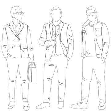 Fashion sketches male top