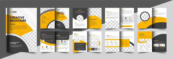 Corporate company profile brochure annual report booklet business proposal layout concept design - obrazy, fototapety, plakaty