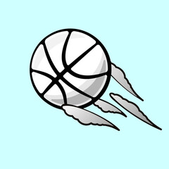A basketball icon with an impression of speed. Vector illustration of elements of basketball games