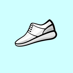 Vector illustration of sports shoes, sneakers.  Modern shoes. Equipment for the gym and outdoor activities
