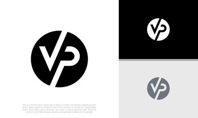 Initials VP logo design. Initial Letter Logo.