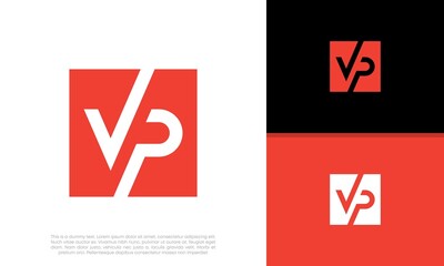 Initials VP logo design. Initial Letter Logo.