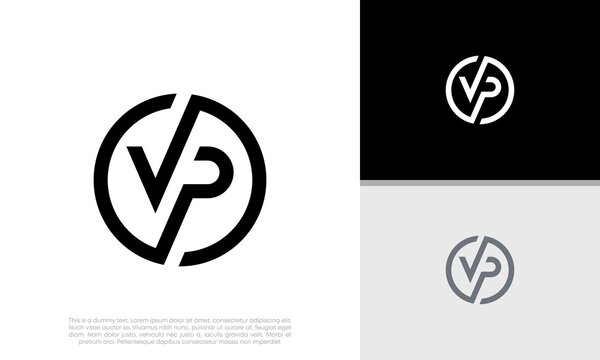 Initials VP logo design. Initial Letter Logo.