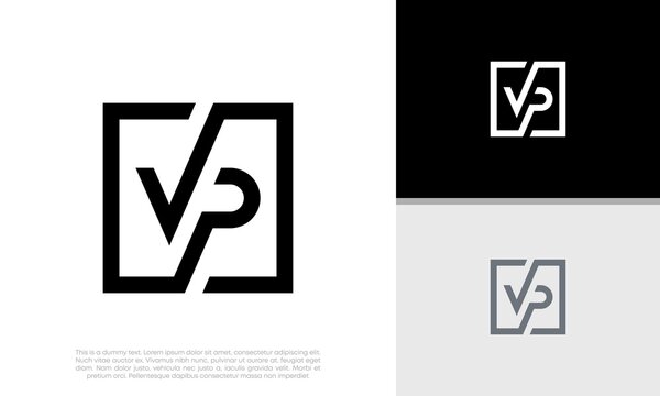 Initials VP logo design. Initial Letter Logo.