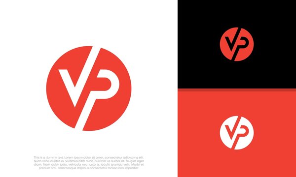 Initials VP logo design. Initial Letter Logo.