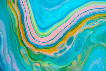 Modern fluid art painting. Abstract decorative marble texture. Background with liquid acrylic....