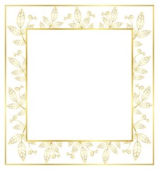 Golden Floral Frame, Border