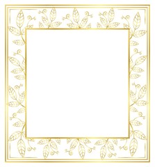 Gold Floral Frame, Border
