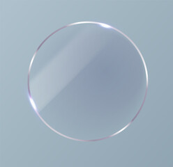 Vector glass frame. Isolated on a transparent background. Vector glass illustration