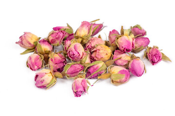 Dry rose flower petals tea