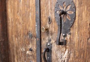old wooden door.close up