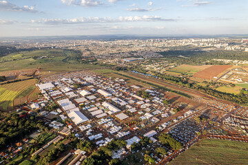 Ribeirao Preto, Sao Paulo, Brazil, circa April 2022: Aerial view of 