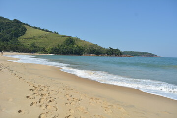 Fototapeta na wymiar Figueira beach in Ubatuba, Brazil