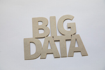 Paper inscription on white background