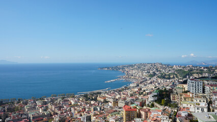 Bird's eye view on Naples, Italy