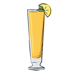 Isolated lemon cocktail vector illustration