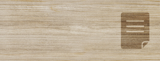 file icon isolated on special wood banner background