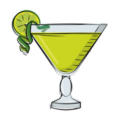 Isolated lemon cocktail vector illustration