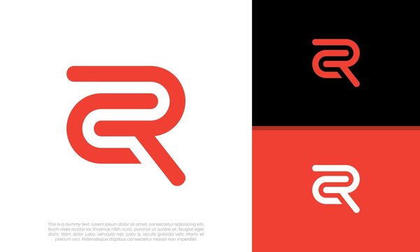Initials CR. RC logo design. Initial Letter Logo.