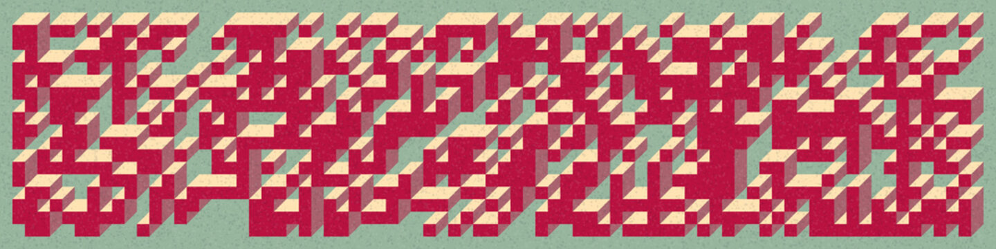 Implementation of Edward Zajec&rsquo;s &ldquo;Il Cubo&rdquo; from 1971. Essentially a Truchet tile set of 8 tiles and rules for placement art illustration