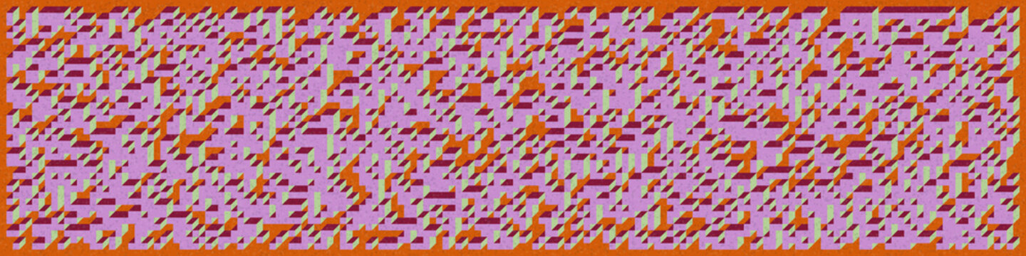 Implementation of Edward Zajec&rsquo;s &ldquo;Il Cubo&rdquo; from 1971. Essentially a Truchet tile set of 8 tiles and rules for placement art illustration