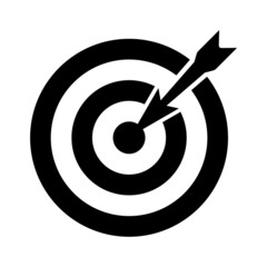 Target With Arrow icon. Arrow hit center target
