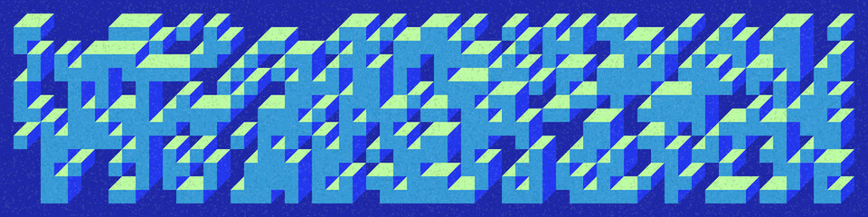 Implementation of Edward Zajec’s “Il Cubo” from 1971. Essentially a Truchet tile set of 8 tiles and rules for placement art illustration