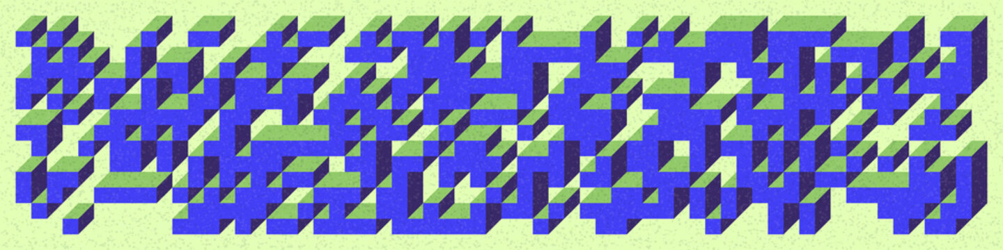 Implementation of Edward Zajec&rsquo;s &ldquo;Il Cubo&rdquo; from 1971. Essentially a Truchet tile set of 8 tiles and rules for placement art illustration