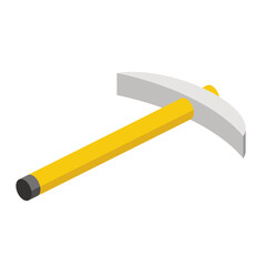Mattock pickax. Vector 3d line isometric, color web icons, new flat style. Creative design idea for infographics.