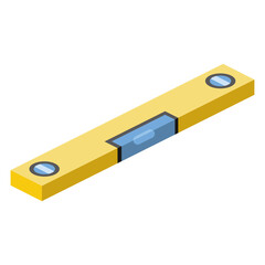 Spirit level tool Level meter. Vector 3d line isometric, color web icons, new flat style. Creative design idea for infographics.