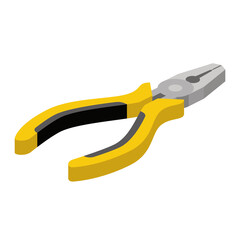 Pliers. Vector 3d line isometric, color web icons, new flat style. Creative design idea for infographics.