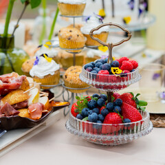 the beautiful sweet tables with delicious. cake,limon tart 
