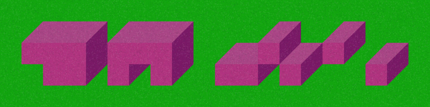 Implementation of Edward Zajec&rsquo;s &ldquo;Il Cubo&rdquo; from 1971. Essentially a Truchet tile set of 8 tiles and rules for placement art illustration