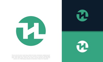 Initials H logo design. Initial Letter Logo.