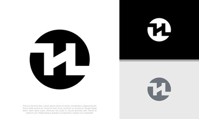 Initials H logo design. Initial Letter Logo.