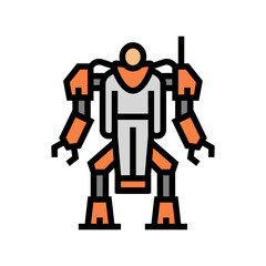 augmenting robot color icon vector. augmenting robot sign. isolated symbol illustration