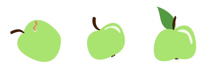 Vector green apples