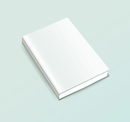 3D Realistic White Book Cover Blank Mockup Template Office Magazine Brochure Business Presentation Showcase Social Media Paper Pages Advertisement Promotion Illustration