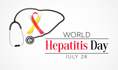 World Hepatitis day is observed every year on July 28, When the liver is inflamed or damaged, its function can be affected and certain medical conditions can cause hepatitis. Vector illustration