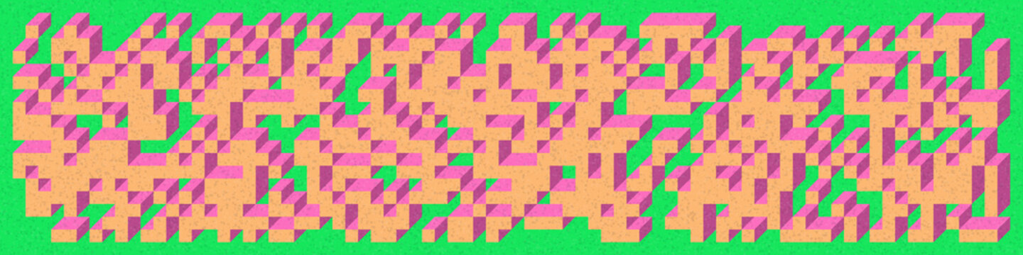 Implementation of Edward Zajec&rsquo;s &ldquo;Il Cubo&rdquo; from 1971. Essentially a Truchet tile set of 8 tiles and rules for placement art illustration