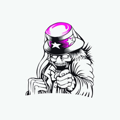 Magician logo with vector template